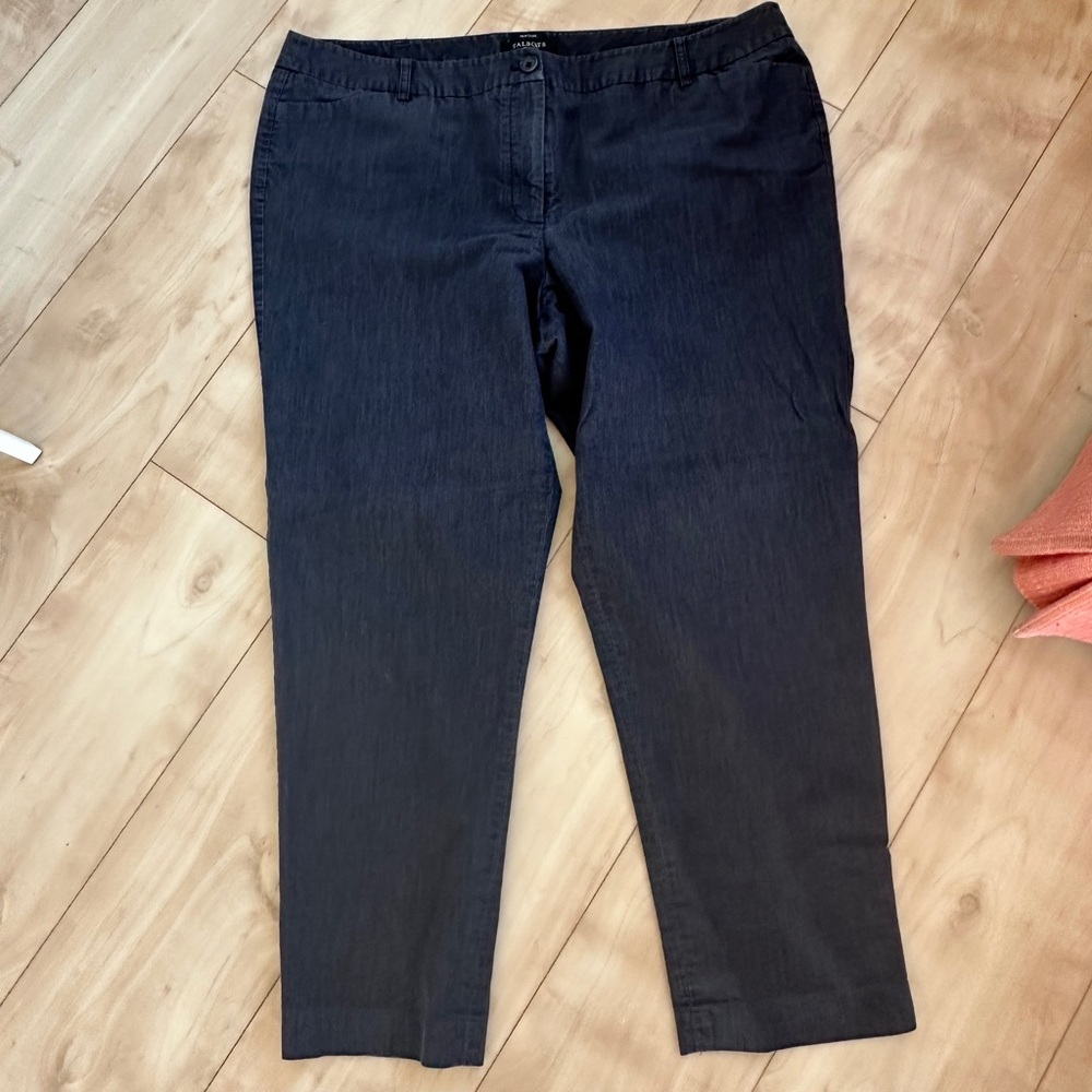 Talbots Heritage dark chambray navy pant
